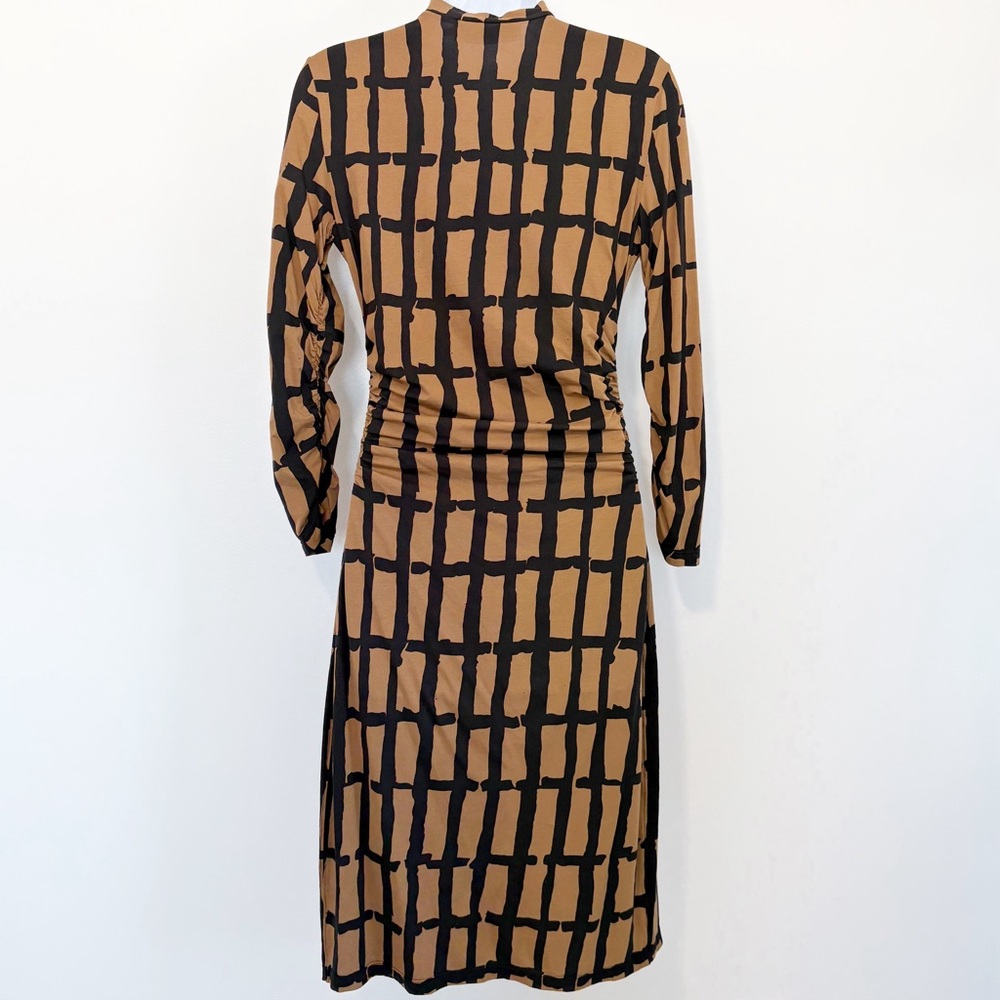 PROENZA SCHOULER White Label Grid Print Ruched Midi Dress Small - Picture 5 of 11
